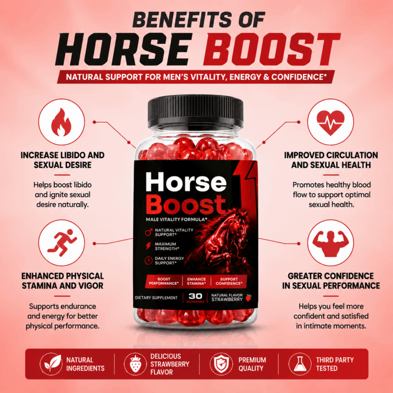 Horse Boost gummies for general men's vitality support